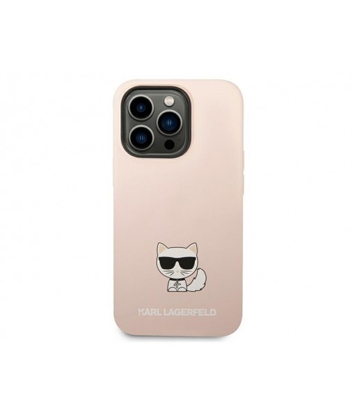 Husa iPhone 14 Pro, Premium Originala, Silicone Choupette Body, Roz